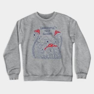 Shrooms, Not Plant (Mushrooms) - Red/Blue Crewneck Sweatshirt